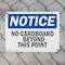 Signmission No Cardboard Beyond This Point, 24 in W x Rectangle, Aluminum OS-2PACK-NS-A-1824-L-14404 - alternate 2